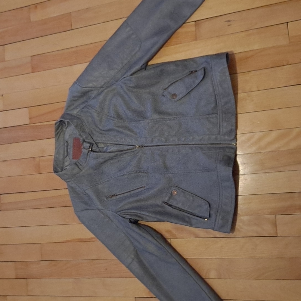 🇬🇧Miss London🇬🇧 Faux Leather Jacket, XL, gray